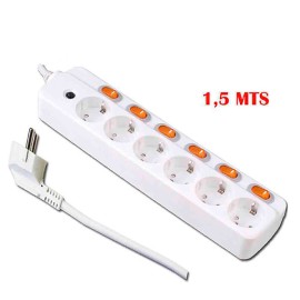 BASE MULTIPLE 6T + 6 INTERRUPTORES 16A - 1.5 MT