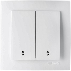 CONMUTADOR DOBLE EMPOTRAR BLANCO - 10 A