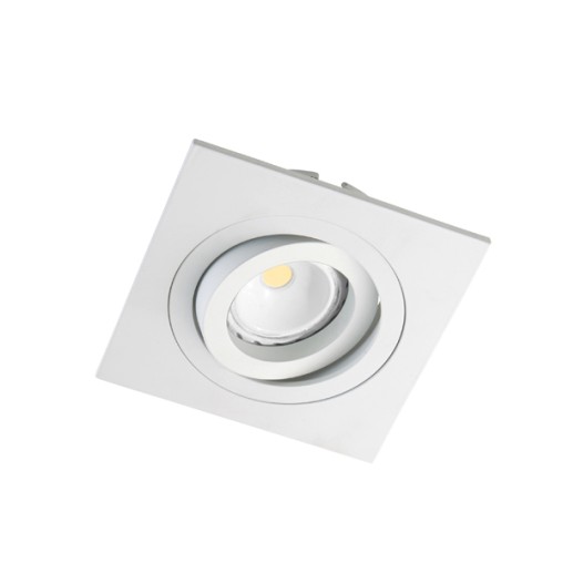 SPOT LED ORIENTABLE CARRÉ BLANC - 6,2 W