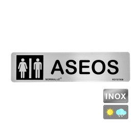 PANNEAU INOX TOILETTES