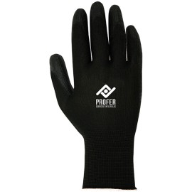 GANT EN PU NOIR B/6