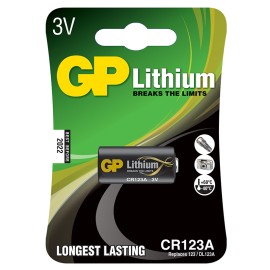 (10 u.) PILA LITHIUM CYLINDRICAL CR-123A GP