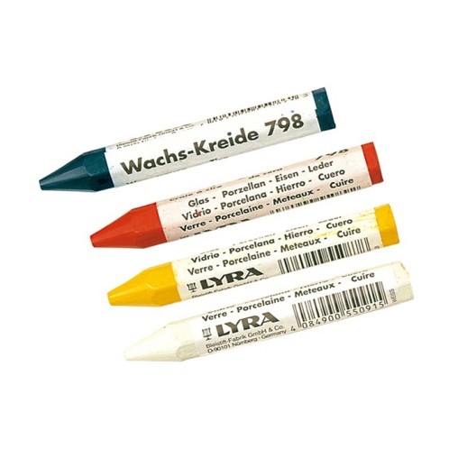 CRAYON DE CIRE HEXAGONAL JAUNE - 95X12 MM