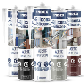 SI-UNI - SILICONA ACETIC UNIVERSAL 280-GRIS ( 12 u.)