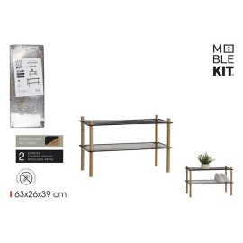 ESTANTERIA METAL BAMBU 2 BAL