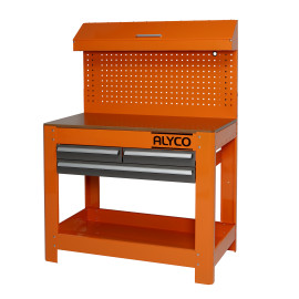 MESA TRABAJO 1142x609x1739 MM ALYCO ORANGE
