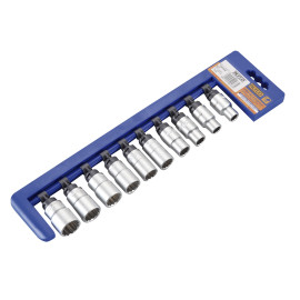JUEGO 10 VASOS 1/2" BIHEXAGONAL 10-22 MM