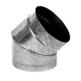 GOMITO STUFA ZINCATO 45 - 100 MM