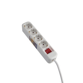 BASE MÚLTIPLE CON INTERRUPTOR 5 ENCHUFES CON CABLE 3X1,5 3 METROS ALYCO