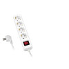 BASE MÚLTIPLE CON INTERRUPTOR 5 ENCHUFES CON CABLE 3X1,5 3 METROS ALYCO