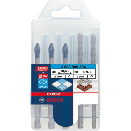 SET PUNTE CONSTRUC EXPERT 5+1 PZ - 6 MM