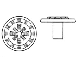 BOUTON D'ARMOIRE ZAMAC - 30 MM