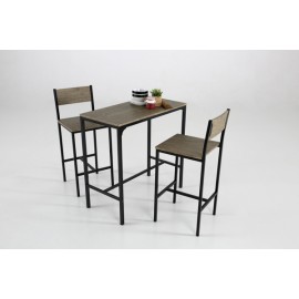TAVOLO+2 SGABELLI ALTI COIMBRA - 87X45X89CM