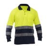 POLO AV LANGARM GELB/BLAU