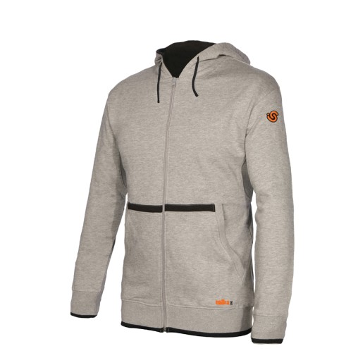 SWEAT GRIS À CAPUCHE - L