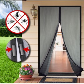 INSEKTENSCHUTZ MIT KLETTVERSCHLUSS/MAGNET SCHWARZ - 100X210CM