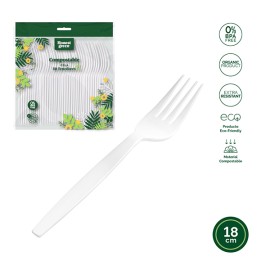 TENEDOR DESECHABLE PLA B/50 - 18 CM