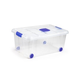 CAJA MULTIUSO C/RUEDA TRANSP - 36 L