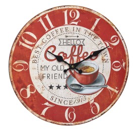 OROLOGIO DA PARETE VINTAGE QUADRANTE ROSSO
