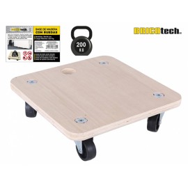 BASE MADERA C/RUEDAS