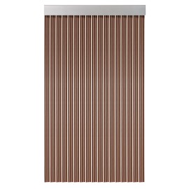 CORTINA CINTAS COLOR MARRON - 210X90 CM