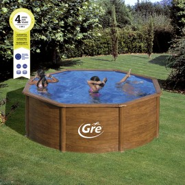 PISCINA REDONDA MADERA - 350X120CM