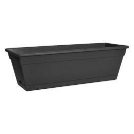 JARDINERA SUELO + BANDEJA ANTRACITA - 60 CM