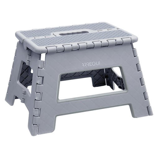 TABURETE MULTIUSO PLEGABLE GRI - 29X22X39CM
