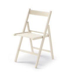 CHAISE PLIANTE BOIS BLANC - 425X475X79