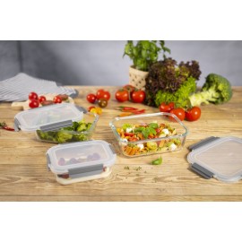 HERMETICOS PORTA ALIMENTOS VIDRIO SET-3