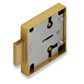 SERRURE SUR PLAQUE CLÉ LAITON - 20 MM