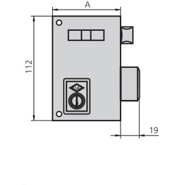 SERRURE APPLIQ GAUCHE ÉMAILLÉE