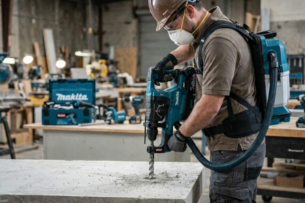 trabajo en taller con makita