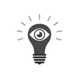 light bulb eye icon vision 260nw 535244572